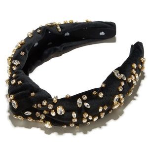 Lele Sadoughi Jet Black Mixed Crystal Headband